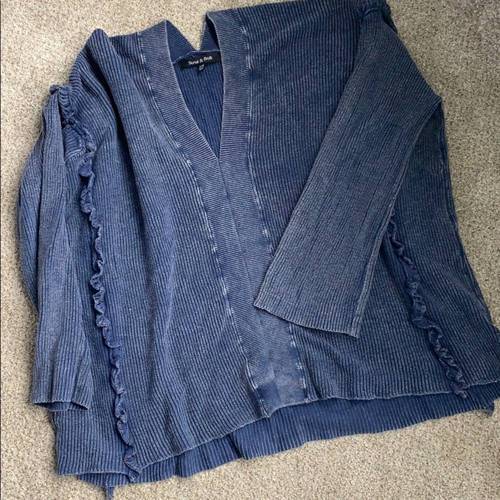 blue sweater